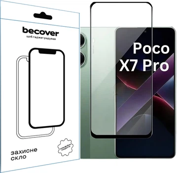 Защитное стекло BeCover для смартфона Poco X7 Pro Black (BC_713415)