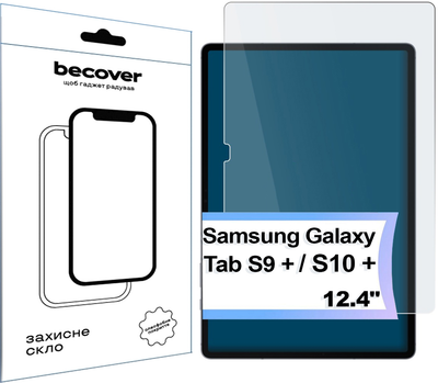 Захисне скло BeCover Matte Anti-Glare для Samsung Galaxy Tab S10 Plus (SM-X820/SM-X826)/S9 Plus (SM-X810/SM-X816) 12.4" (BC_713444)