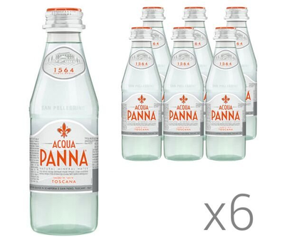 Упаковка мінеральної негазованої води Acqua Panna скло 6 шт. х 0,25 л