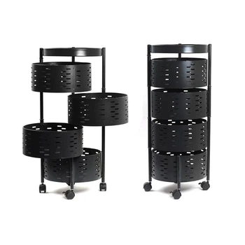 Этажерка на колесах "Sphere" 4яр 33*81см Home R100102-BL