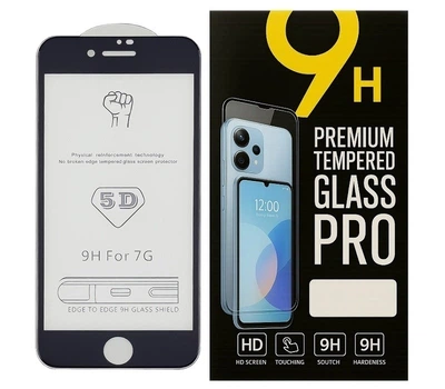 Защитное стекло 5D для Apple iPhone 7 с черной рамкой