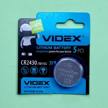 Батарейка литиевая VIDEX CR 2430 Lithium 3V