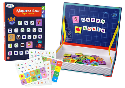 Магнітна головоломка у формі книжки LEAN Toys Англійський алфавіт, літери і зображення (5905214975364)