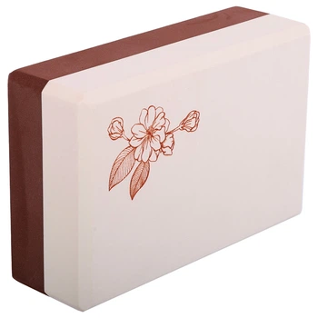 Блок для йоги двухцветный BLOOM YOGA BRICK Коричневый-белый LB7041
