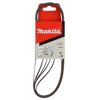 Набір шліфувальних стрічок MAKITA 13х533 мм К60 (5 штук)