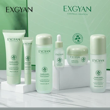 Набор для лица Exgyan Centella Asiatica с экстрактом центеллы азиатской и пептидами, 6 предметов