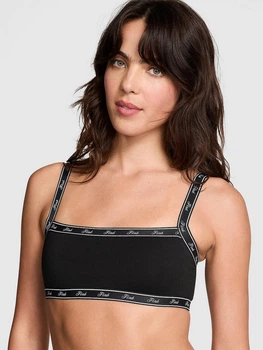 Бюстгальтер без косточек хлопковый Victoria's Secret 26853037 XS Черный (322567289136)