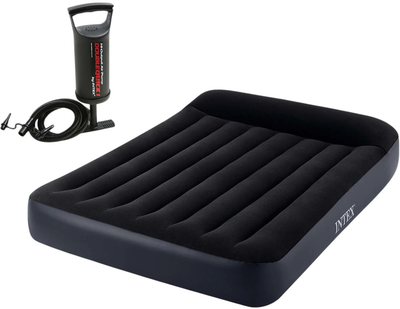 Надувний матрац Intex 191 x 137 x 25 см з поршневим насосом 64142 (5903890602208)