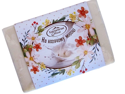 Мыло большое карпатское Козье молоко