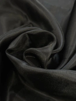 Тканина Органза "Diamond" чорна 80г/м2 150см 1пог.м (0023)