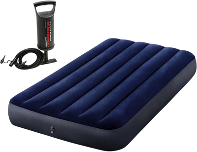 Надувний матрац Intex 191 x 99 x 25 см з поршневим насосом 64757 (5903890602239)