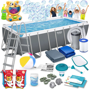Басейн каркасний Bestway 488 x 244 x 122 см 18 в 1 56670 (5903890614966)