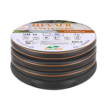 Шланг для поливу FLORA Онікс 4 шари армований ¾″ 50м (5064864)