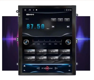 Универсальная Mагнитола 1001A, 9.7'' (4+32GB)AHD Tesla Style Android-12 Carply Fan