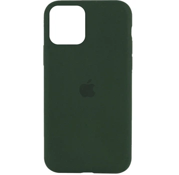 Чехол Fiji Silicone Case для Apple iPhone 15 Plus бампер накладка Soft Touch с микрофиброй Dark Olive