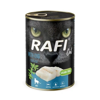 Вологий корм для дорослих котів Dolina Noteci Rafi cat з тріскою 400 г