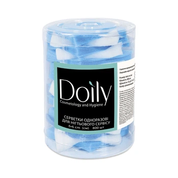 Салфетки безворсовые 6х6 см Doily 800 шт. в тубусе из спанбонда. Разноцветные