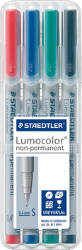 Zestaw markerów Staedtler Lumocolor 4 szt (4007817307748)