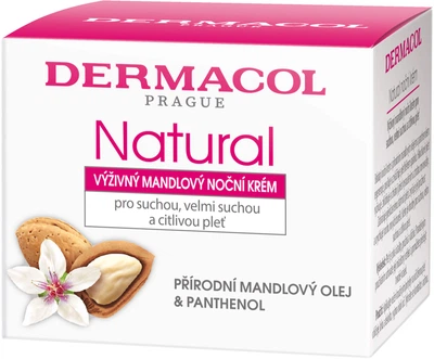 Ночной крем для лица Dermacol Natural Питательный с миндальным маслом и пантенолом 50 мл (8595003102902)