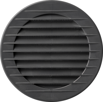 Решітка вентиляційна кругла пластикова AirRoxy AOzSg 60 graphite діаметр 60 мм чорна 4шт 02-261
