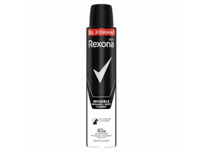 Дезодорант-антиперспірант REXONA 200мл НЕВИДИМИЙ НА ЧОРНОМУ І БІЛОМУ ОДЯЗІ