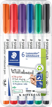 Zestaw markerów Staedtler Lumocolor do białych tablic 6 szt (4007817044650)