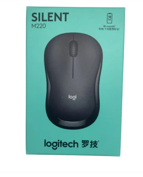 Беспроводная простая компьютерная мышь Logitech M220 Silent Wireless Black для работы