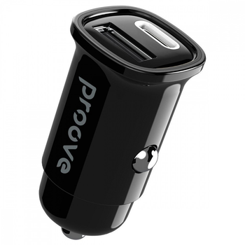 Автомобільний зарядний пристрій Proove Flash 30W (Type-C+USB) black