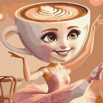 Картина за номерами "Ballerina Cappuccino" BrushMe полотно на підрамнику 40x40см SBS037