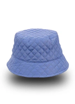 Зимняя стеганая панама на флисе (Крупный стежок) (One-size) Фиалковый