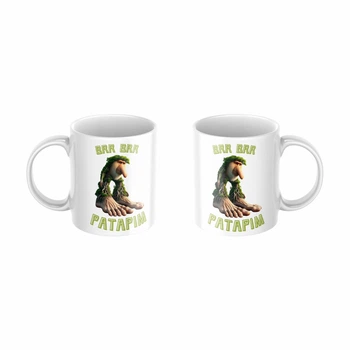 Подарочная чашка с принтом Брр брр Патапим (Brr Brr Patapim) 330 мл. Белый