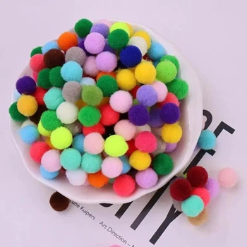 Помпончики 1,5 см люкс микс (30 шт)