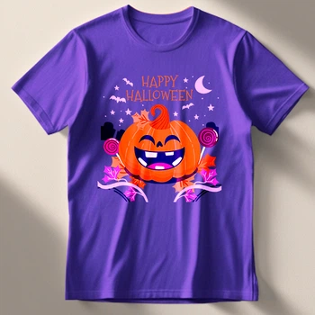 Футболка Гарбуз Happy Halloween PG07550 goodreclama XL Фіолетовий (Purple)