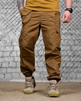 Тактичні літні штани джоггери повномірні Combat Tactical Coyote L