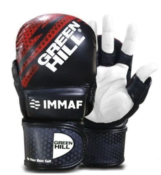 Рукавички для MMA GREEN HILL IMMAF червоний розмір XL