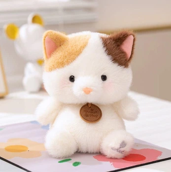 Мягкая пушистая игрушка Sunti Котёнок с кулончиком 15 см декор для детской комнаты подарок на день рождения