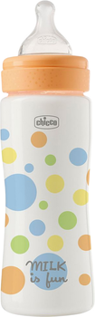 Пляшечка для годування пластикова Chicco Perfect Easy з силіконовою соскою 4+ помаранчева 330 мл (20245.20)