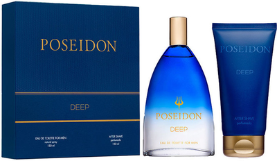 Набір для чоловіків Instituto Espanol Poseidon Deep Туалетна вода 150 мл + Бальзам після гоління 150 мл (8411047135174)