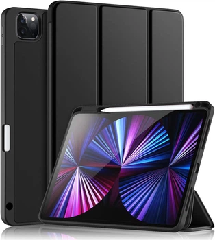 Силиконовый чехол обложка + Pencil Direct Charge + Pencil Holder BBM1 для iPad Pro 12.9" 2021/2022/Air 13" 2024(M2)/2025(M3)/2026(M4) Черный