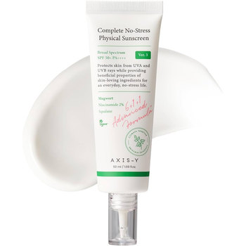 Минеральный солнцезащитный крем Axis-Y Complete No-Stress Physical Sunscreen SPF50+ PA++++, 50 мл