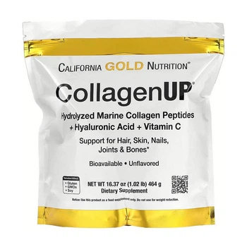 Морський коллаген гідролізат California Gold Nutrition CollagenUP з гіалуронкою та витамином C 464 г (пакет)