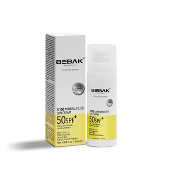 Сонцезахисний мінеральний крем для обличчя Bebak Pharma SPF 50+, 50 мл