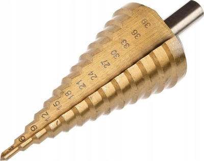 Wiertło stożkowe stopniowe do metalu z powłoką tytanową STHOR HSS 4-39 mm (22613_v)
