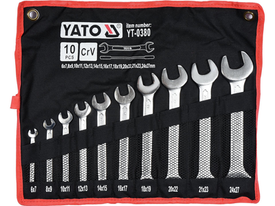 Набор ключей рожковых YATO 6-27 мм 10 шт (YT-0380)