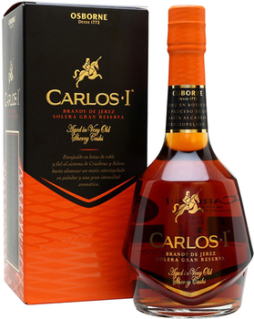 Бренди Carlos I Solera Gran Reserva 1 л 40% в подарочной упаковке (8410337017022)