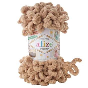 Пряжа Alize Puffy с петельками 262 бежевый