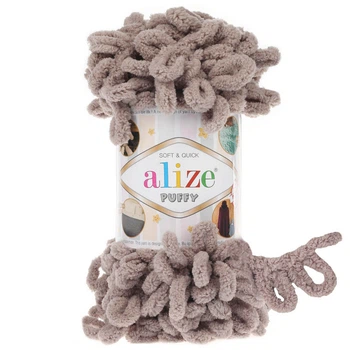 Пряжа Alize Puffy з петельками 268 какао