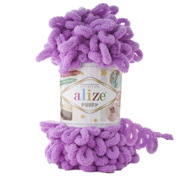 Пряжа Alize Puffy с петельками 378 орхидея
