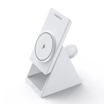Бездротовий зарядний пристрій Choetech 3 in 1 Desktop Charger Stand White (T600-F)