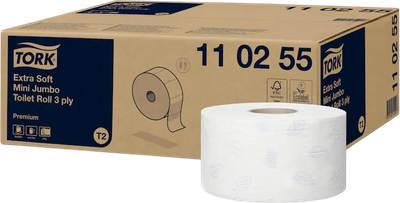 Набір туалетного паперу Tork Mini Jumbo тришаровий 12 шт (ZES7322540312027)